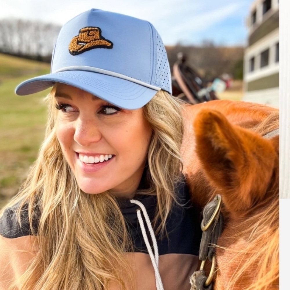 Blue Western Cowgirl Trucker Hat
